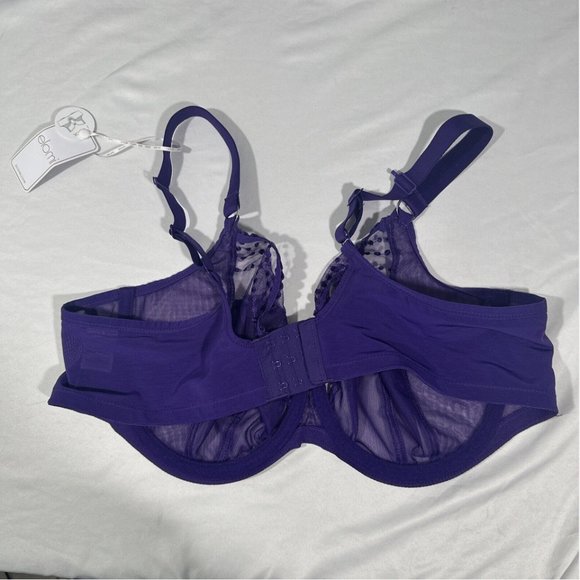 NWT$70 Elomi [ 42DDD ] Matilda Full Figure Underwire Plunge Bra Iris Purple 6218 - Picture 6 of 9